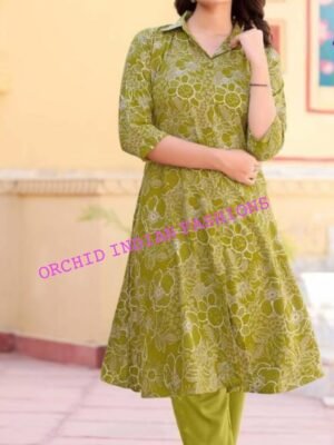 Twinkle Co Ord Set Vol1 - Olive Green